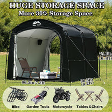 Load image into Gallery viewer, Heavy-Duty 8x7ft Portable Shed with Zippered Doors for Bike &amp; Tool Protection