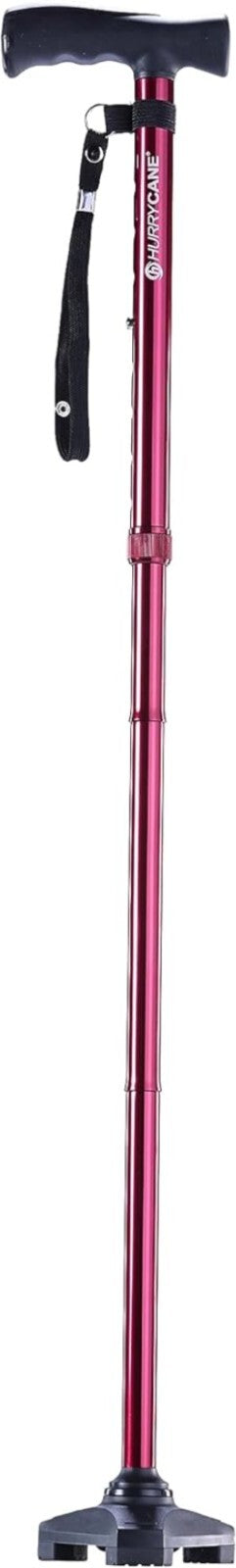 Lightweight SteadiGrip Foldable Cane with Rubber Handle for Extra Stability