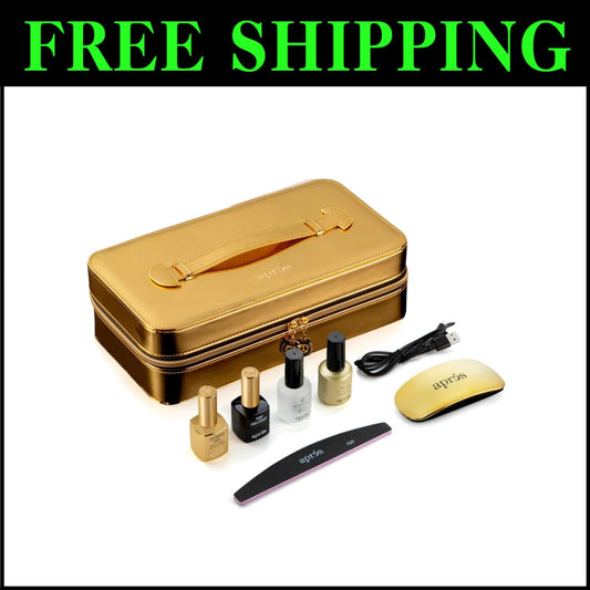 Celebrity Gel-X Nail Kit with PH Bonder, Non-Acid Primer, LED Light & Vegan Case