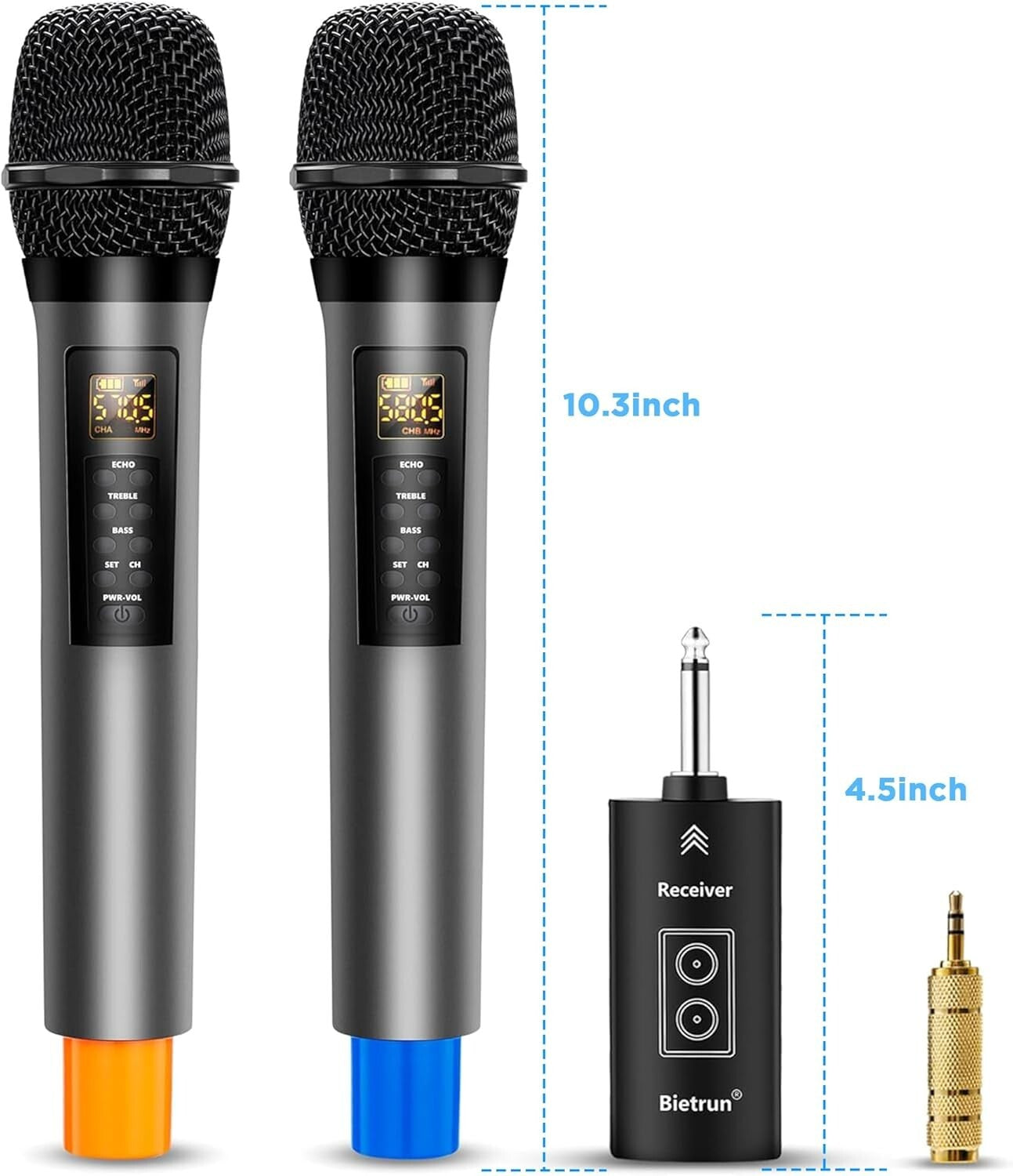 Echo & Treble Wireless Microphone – 160FT Range for Perfect Performances