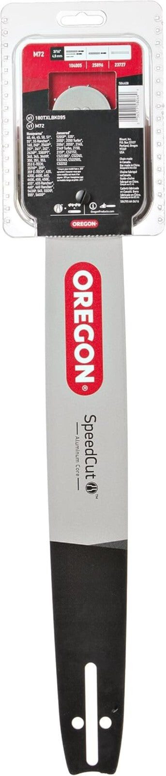 18-Inch Chainsaw Bar & 72 Drive Links M72 Chain - ANSI Compliant for Safety