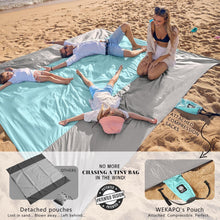 Load image into Gallery viewer, 9x7 FT Sand-Free Beach Blanket - Waterproof, Lightweight, Perfect for Summer