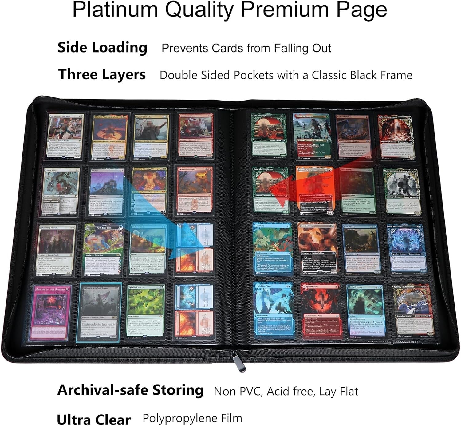 Premium 1024 Card Binder with Side Loading Pockets - Ideal for Collectors