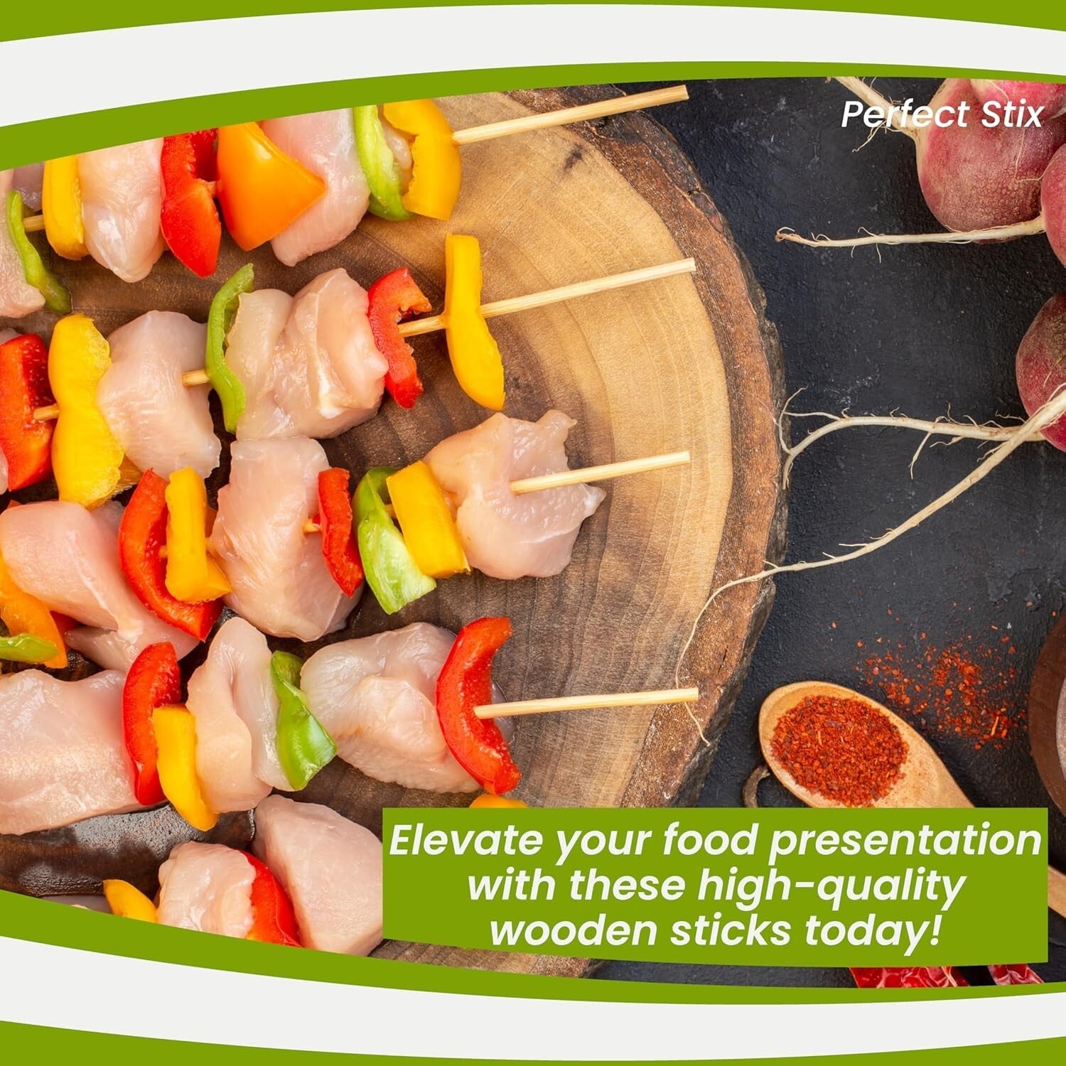 Party-Ready Birchwood Corn Dog Skewers 8.5" - Pack of 1005 Semi-Pointed Tips