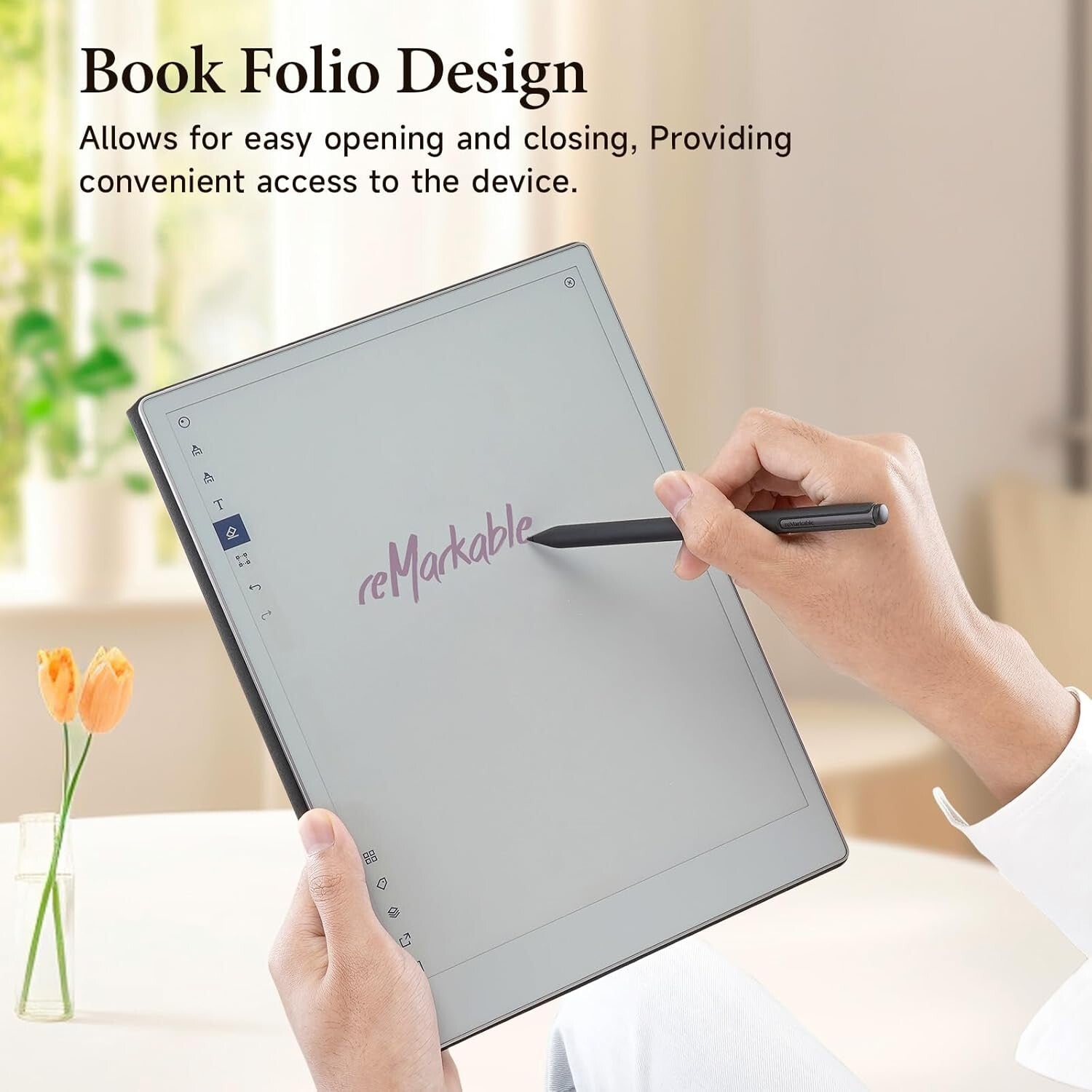 Elegant and Lightweight Magnetic Case for Remarkable Paper Pro - Brown Finish