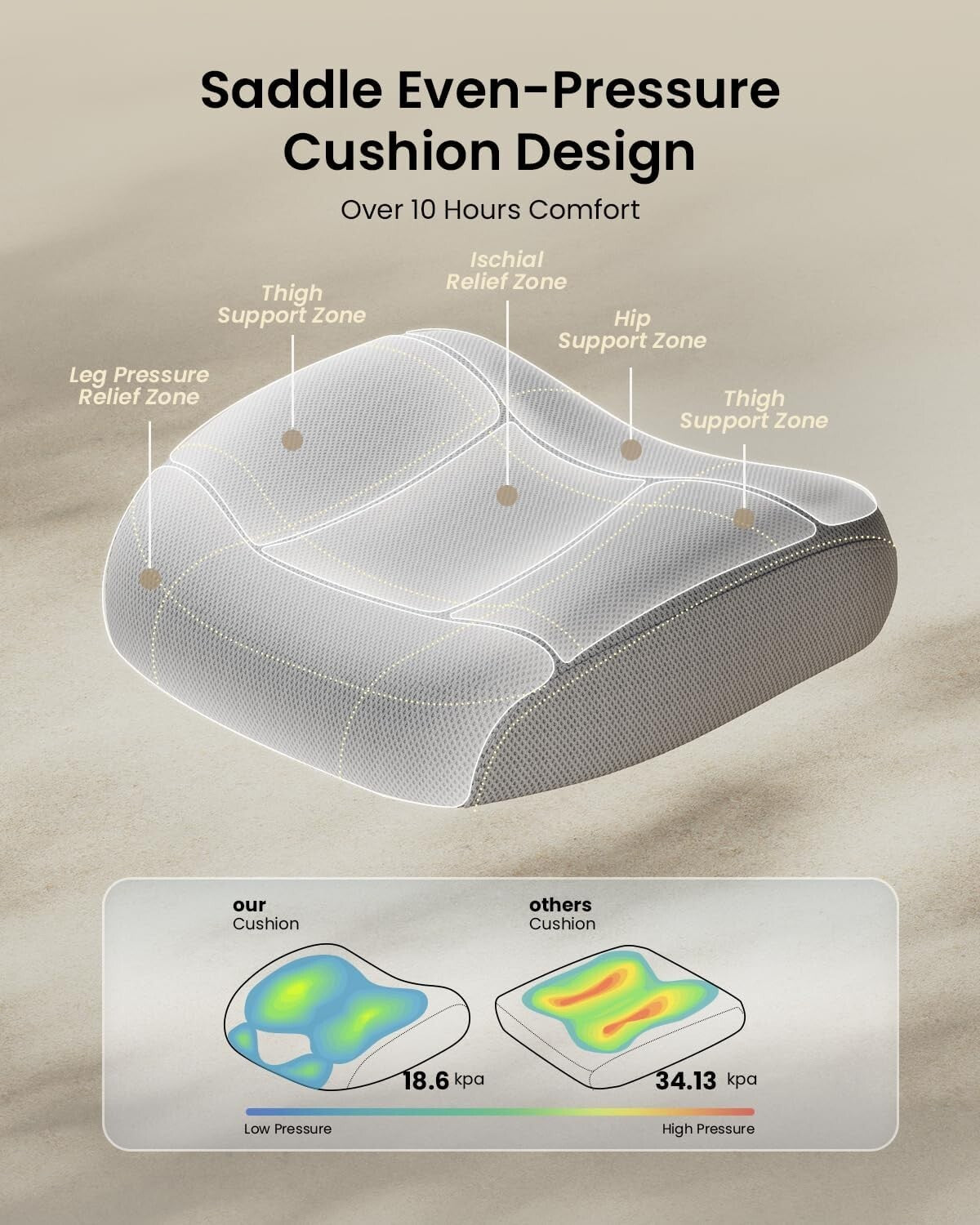 Ergonomic Big & Tall Mesh Office Chair with Adjustable Headrest & Lumbar Support