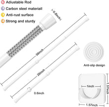 Load image into Gallery viewer, Premium Adjustable Tension Rods, Anti-Skid Ends &amp; Easy Installation, 6-Pcs