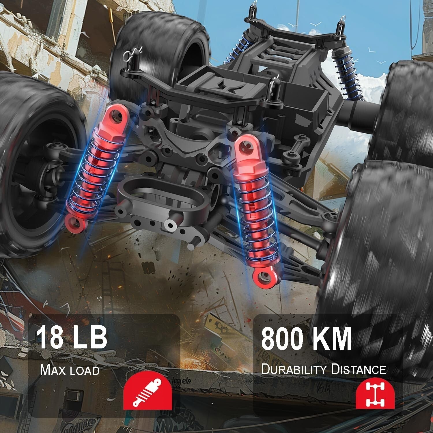 1:16 Scale High-Speed Remote-Controlled Truck - Ideal for Beginners and Kids