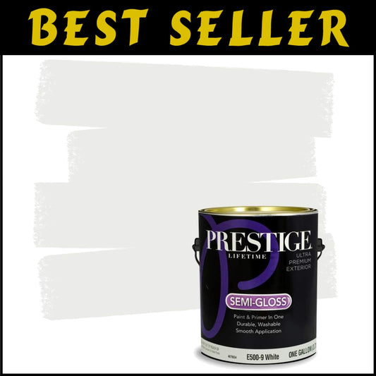 Mildew Resistant 1-Gallon White Exterior Paint & Primer - Semi-Gloss Finish