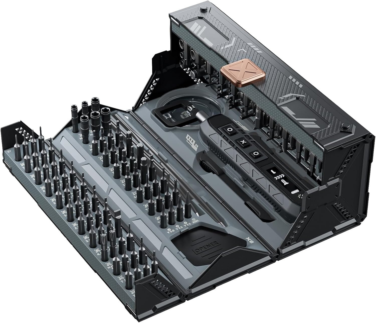 Rechargeable Mini Electric Screwdriver – Ergonomic Design with 180 Bits Included