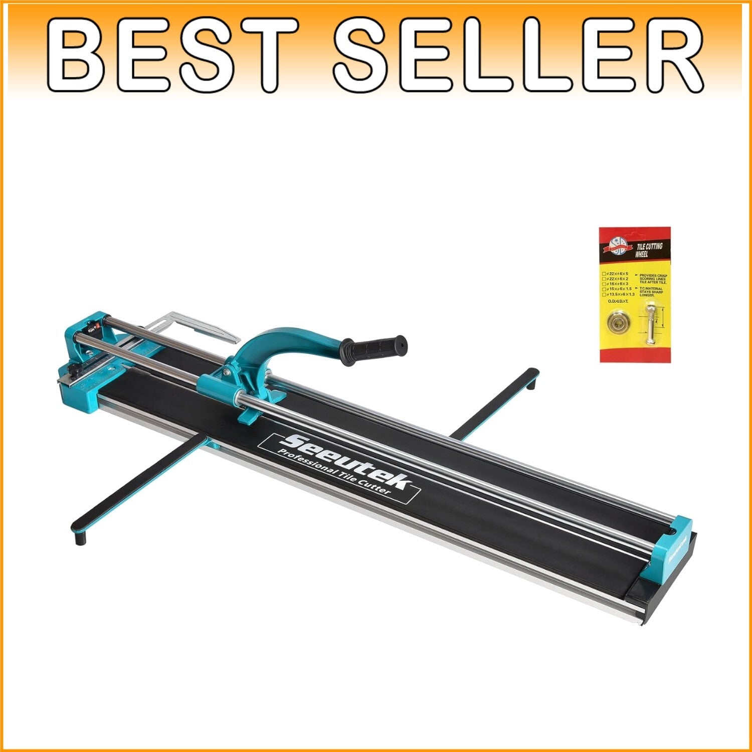 Heavy-Duty 40in Tile Cutter with Tungsten Carbide Wheel - Ideal for DIY Projects