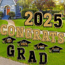 Load image into Gallery viewer, Large 2025 Graduation Lawn Signs - Decorative Outdoor Signs with Strong Stakes