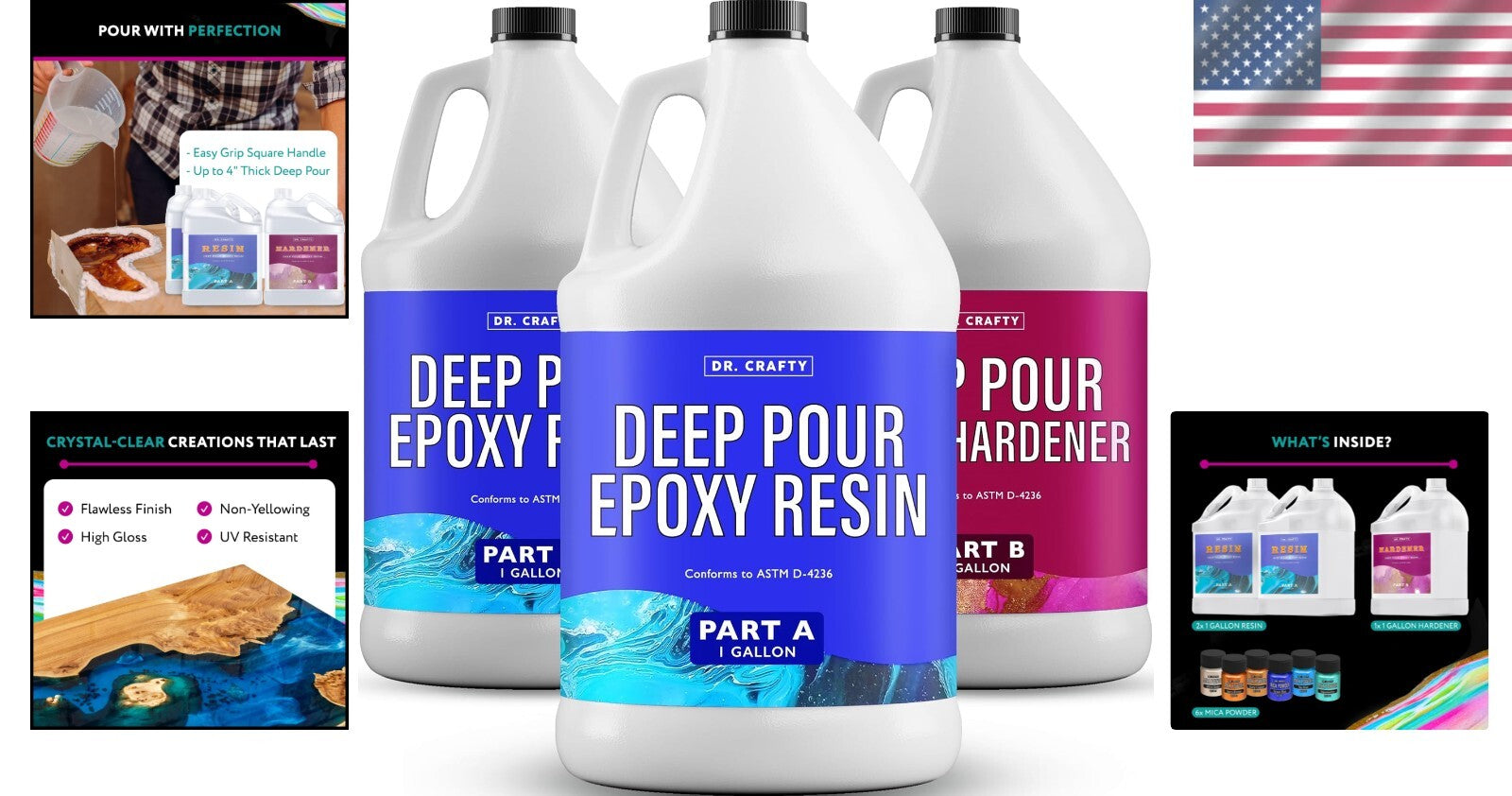 Comprehensive 3 Gallon Epoxy Resin Kit with Mica Powder for Crafting Magic
