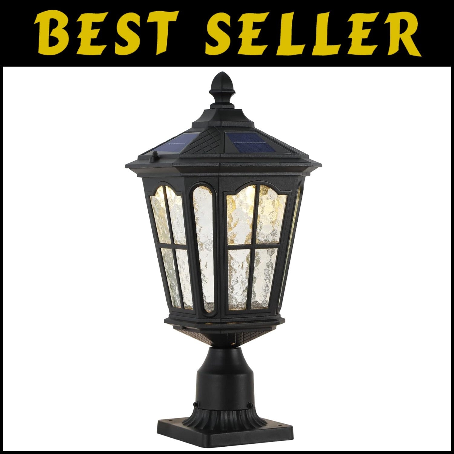 Versatile 20.5'' Solar LED Post Light with Classic Design for Outdoor Spaces