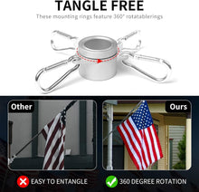 Load image into Gallery viewer, Compact 6 Ft Stainless Steel Flag Pole with Heavy Duty 3x5 Ft American Flag