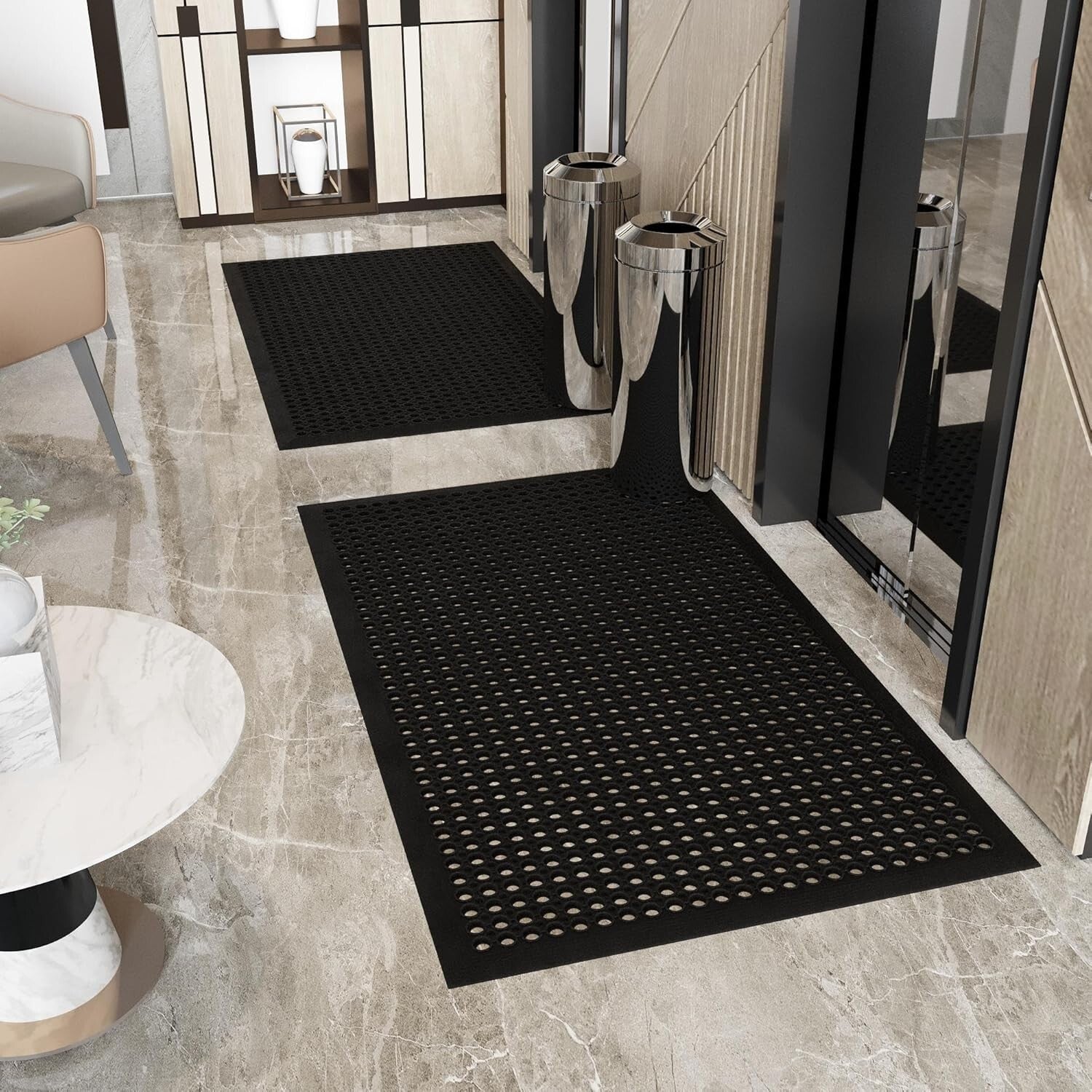 Durable Indoor/Outdoor Rubber Doormat 3'x5' - Low Profile & Fade Resistant