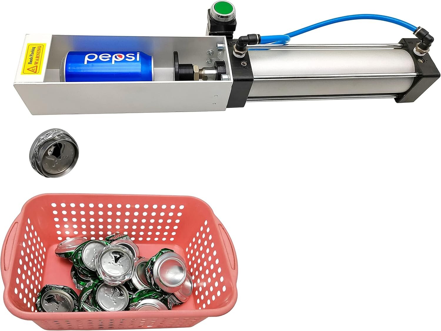 Eco-Friendly Heavy-Duty Pneumatic Can Crusher – Quick Crush 12-16oz Cans