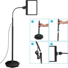 Load image into Gallery viewer, 5X LED Floor Magnifier with Dimmable Light &amp; Adjustable Stand, Ideal for Crafts