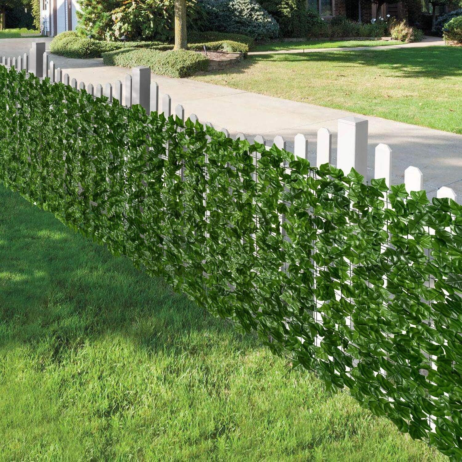 Stunning 157.5x59in Artificial Ivy Hedge Privacy Fence - Indoor/Outdoor Decor