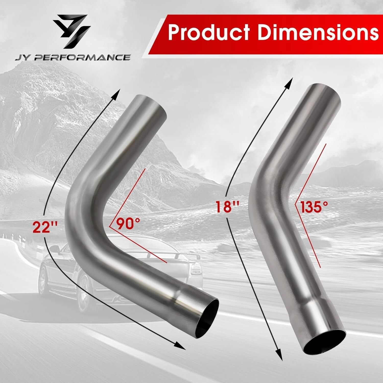 Mild Steel Exhaust Kit 2.5'' with Mandrel Bends - Improve Performance Easily