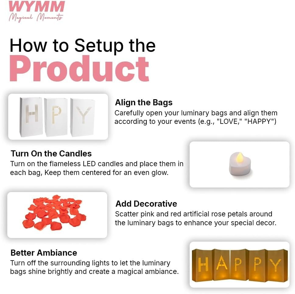 Transform Your Engagement Night - Luminary Bags with LED Lights for Proposals