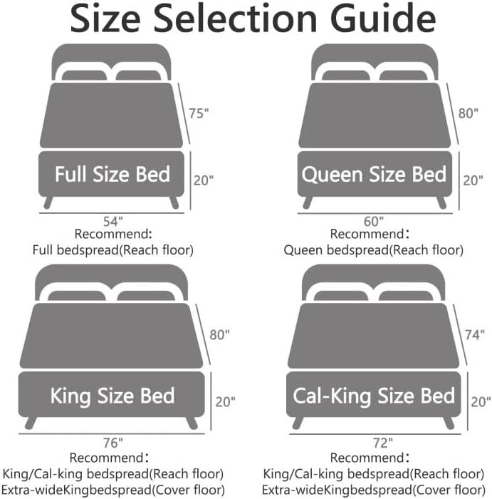 Elegant Lightweight King Bedspread Set with 4 Pieces - Stunning Paisley Design