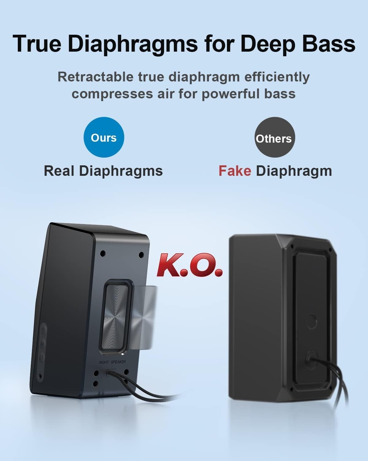 4-Unit Bluetooth HiFi Speakers with Rich Bass Diaphragms & Colorful RGB Lights