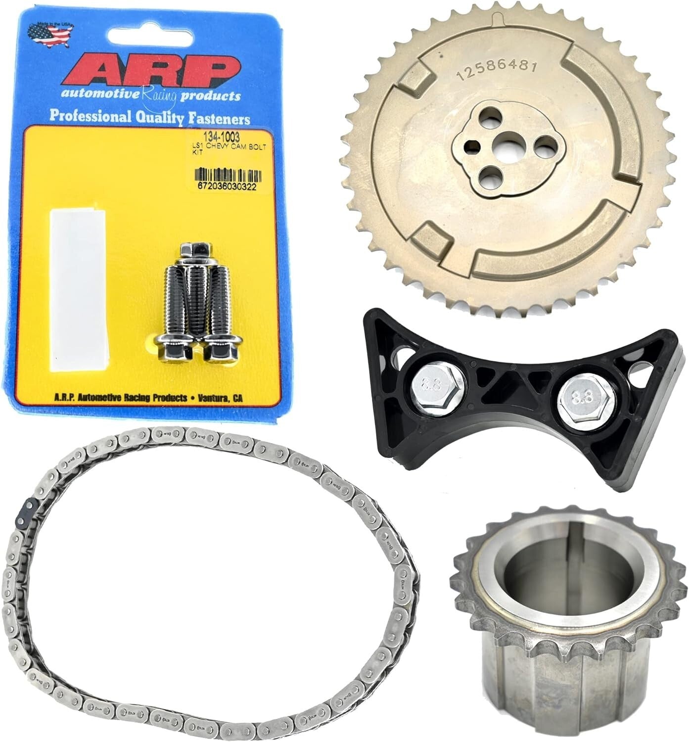 Durable LS Engine Timing Chain Set with Crank Gear & ARP Bolts for Precision Fit