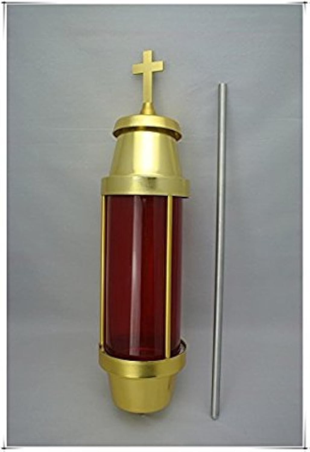 Shatter-Resistant Cemetery Light with Straight Spike for Year-Round Remembrance