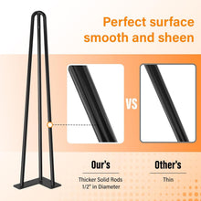 Load image into Gallery viewer, Durable Hairpin Table Legs 16-Inch for Custom Desks and Benches - 880 lbs Load