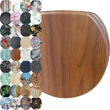 Load image into Gallery viewer, Stylish Adjustable Soft-Close Toilet Seat with Four-Sided Design - Mahogany
