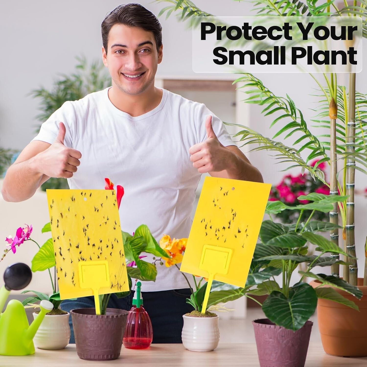 Versatile 250 Pcs Double-Sided Sticky Traps for Flying Insects - Classic Yellow