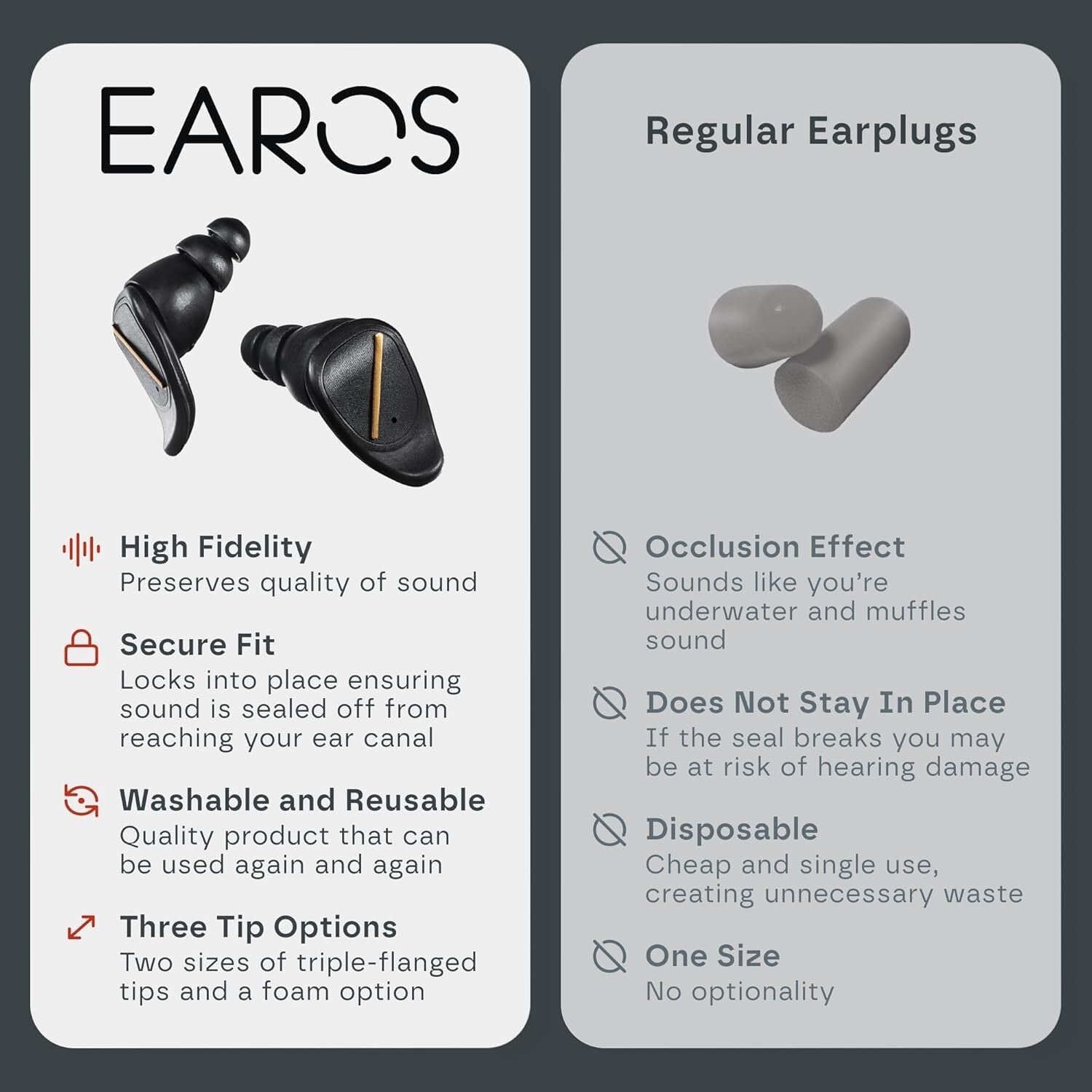 Comfortable Reusable Ear Plugs for Musicians - Ultimate Acoustic Protection
