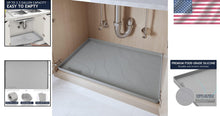 Load image into Gallery viewer, Extra Thick Non-Slip Silicone Under Sink Mat 34” x 22” - Grey Cabinet Protector