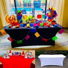 Load image into Gallery viewer, White Spandex 6ft Table Covers - 20pcs, Modern Style for Weddings and Events