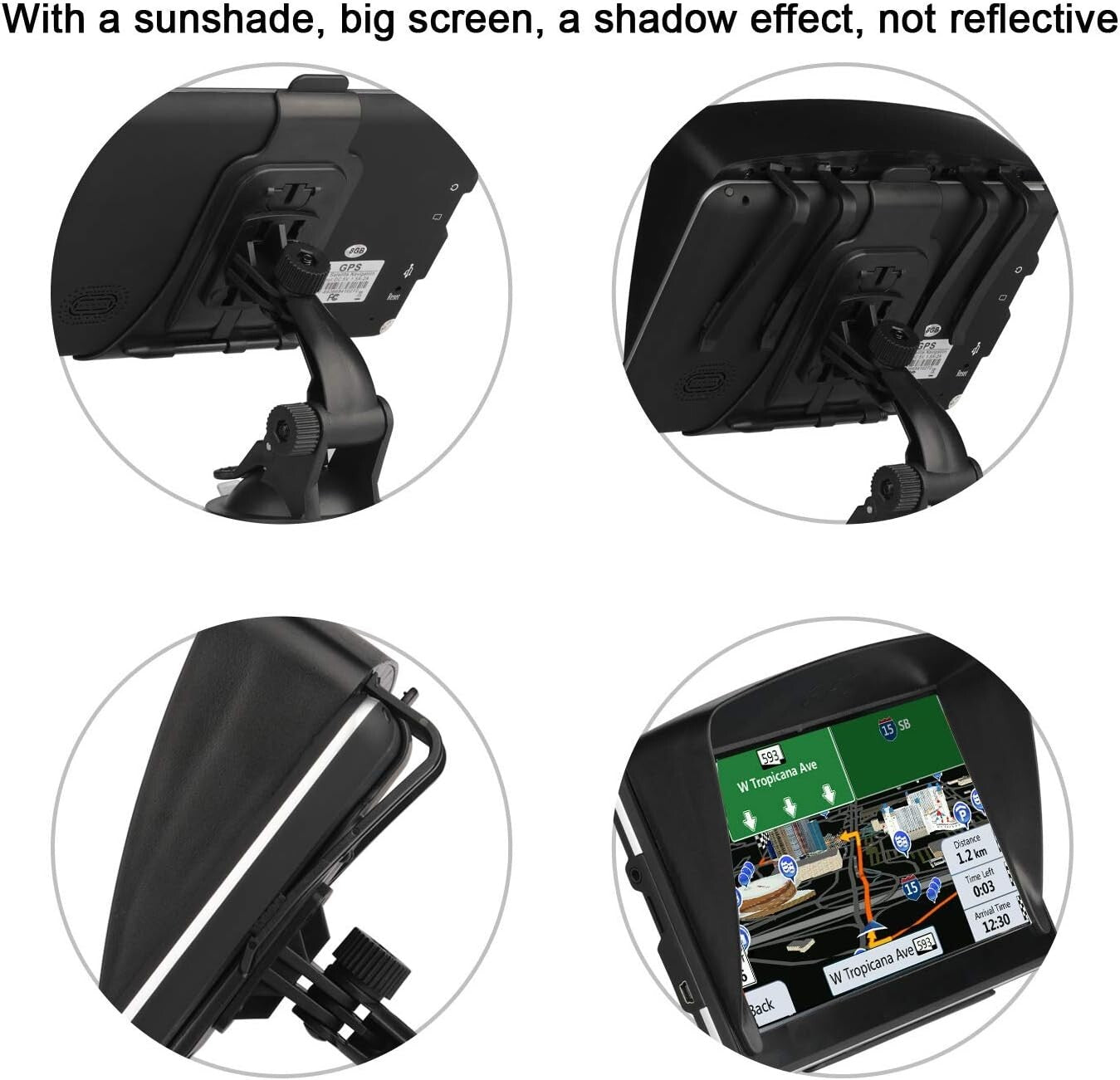 Advanced 7-Inch Car GPS with Real-Time Alerts & Lifetime North America Maps