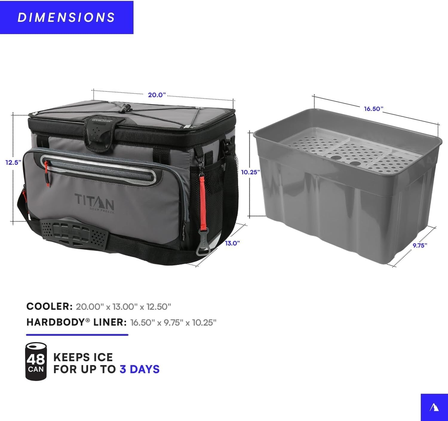 Arctic Zone 48 Can Zipperless HardBody Cooler with Deep Freeze Insulation