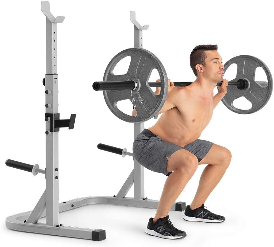Independent Squat Rack with Adjustable Safety Arms - Perfect for Home Workouts