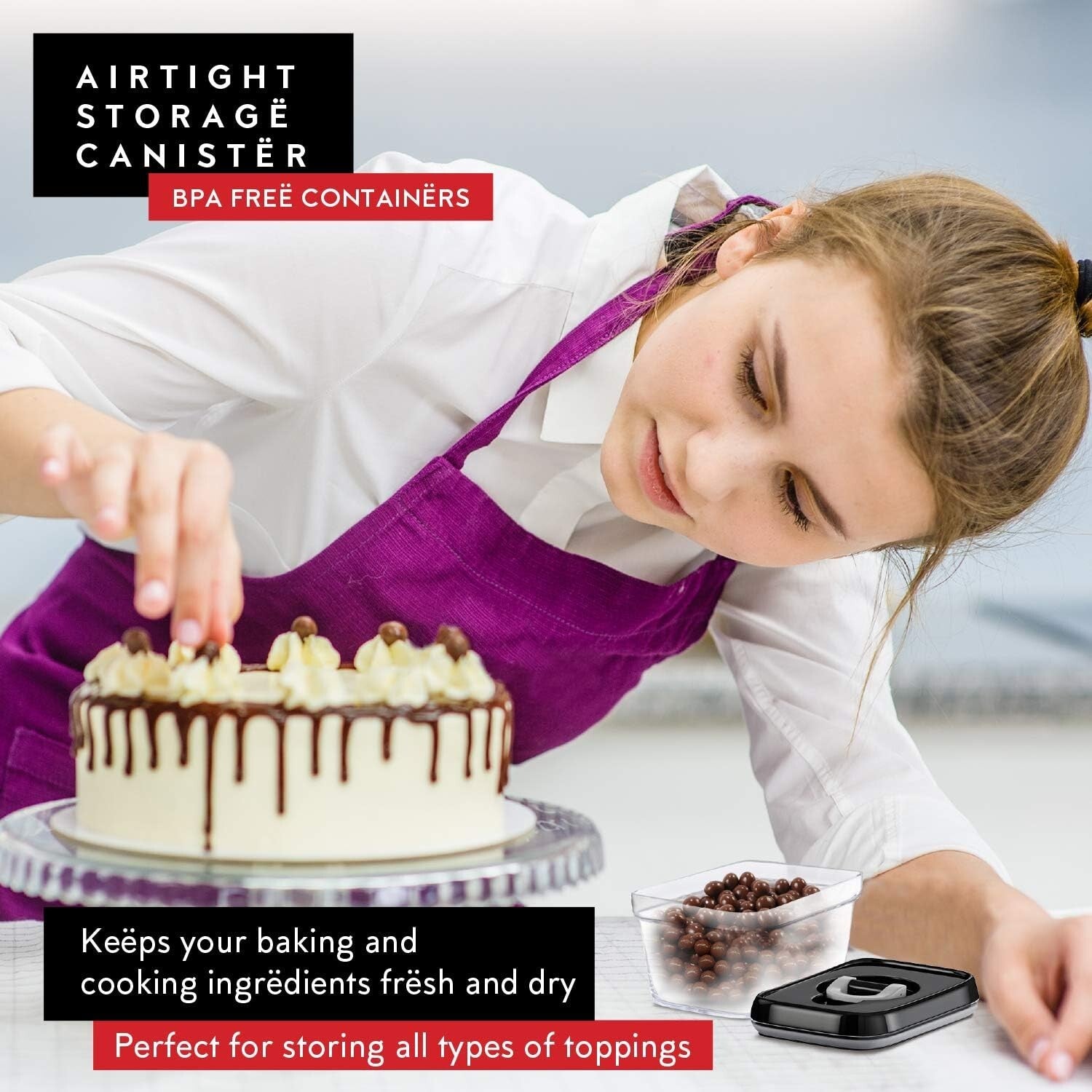 Elegant 6-Piece Airtight Storage Box Set - Clear Plastic for Pantry Organization