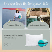 Load image into Gallery viewer, Ergonomic Adjustable Travel Pillow - Washable Cover &amp; Travel-Safe Design 19x13