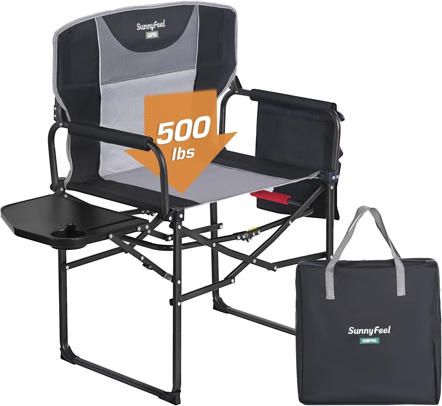 Effortless Setup Heavy Duty Camping Directors Chair - Perfect for Beach & Picnic