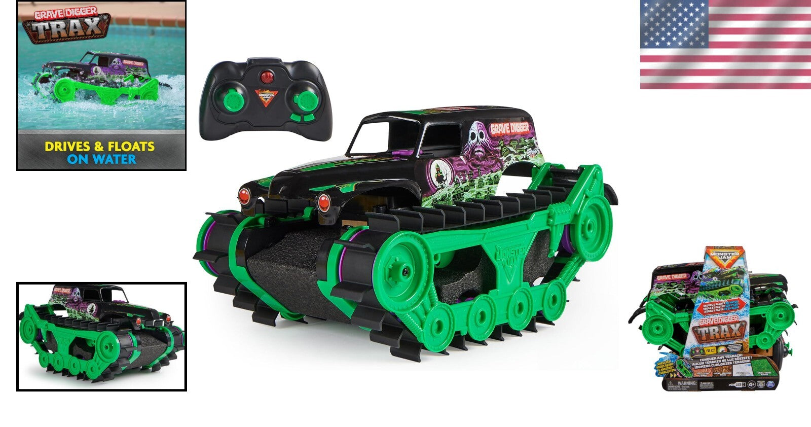 All-Terrain Grave Digger Trax RC Monster Truck - Fastest Outdoor Fun for Kids