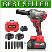 Load image into Gallery viewer, High Torque Cordless Impact Gun, 3500 RPM, 2 Batteries, Charger &amp; Carrying Case