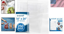 Load image into Gallery viewer, Non-Toxic 16" x 24" Reclosable Zip Bags - 250 Count Heavy-Duty Storage Solution