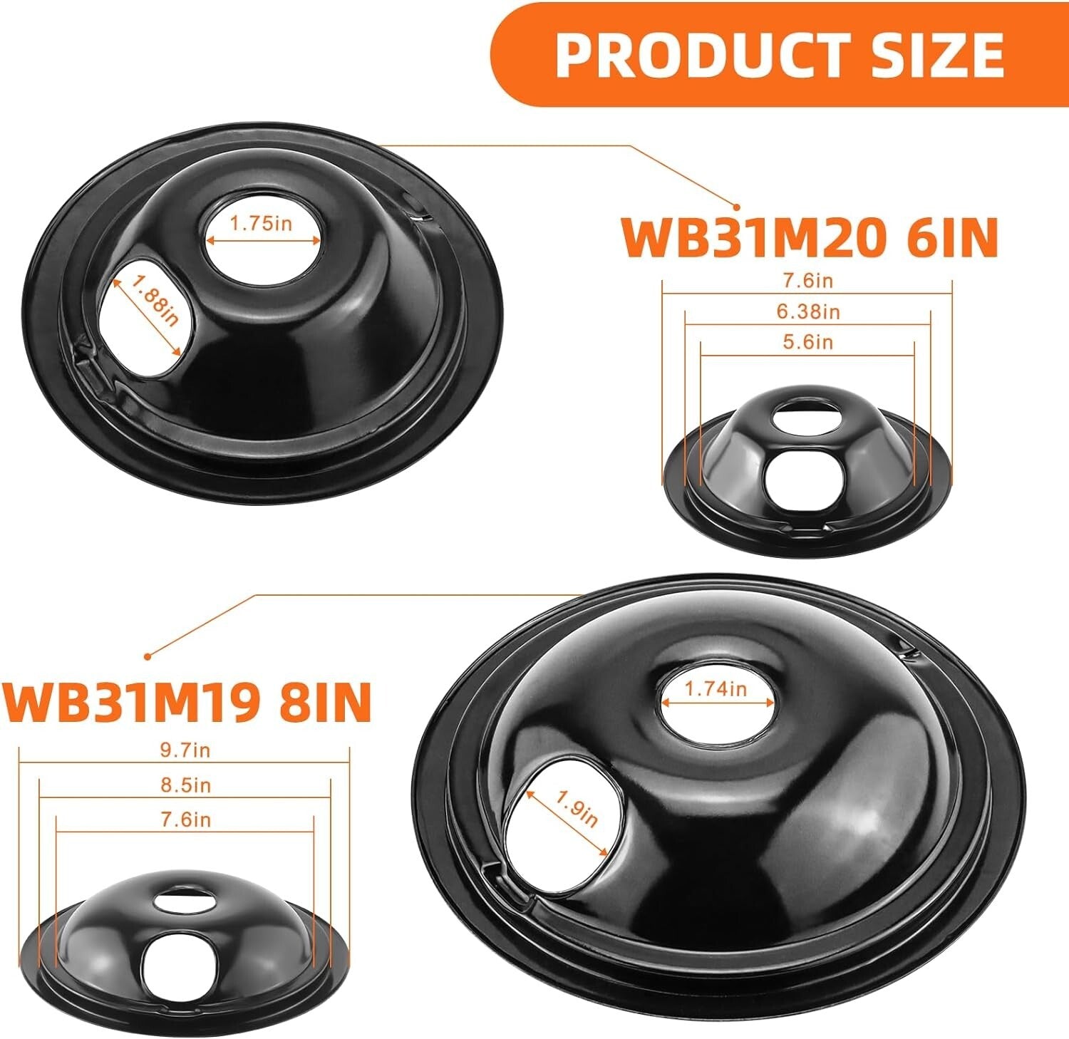 Electric Stove Drip Pans & Burner Replacement Kit – 4 Pieces for Quality Cooking