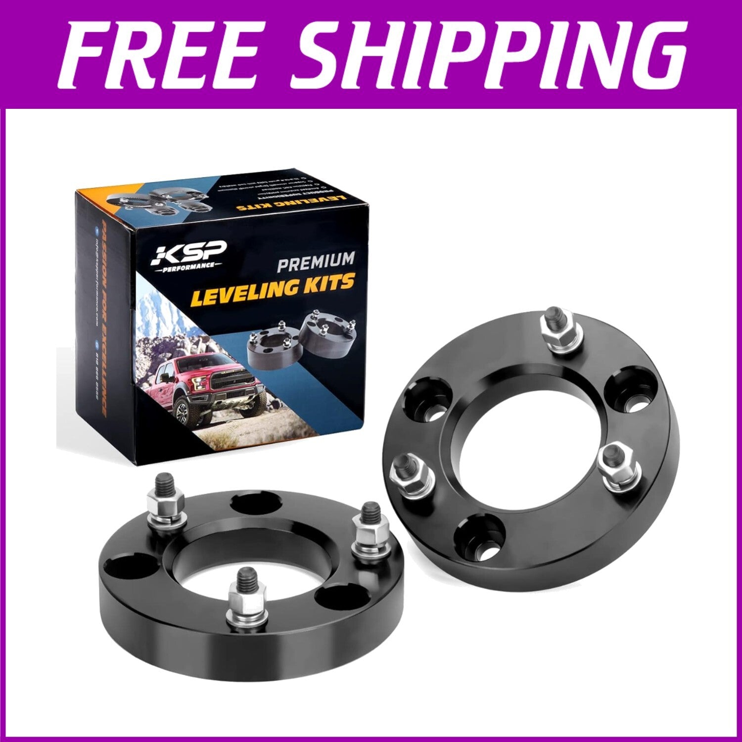 Durable KSP 1.5" Lift Kit with 12.9 Grade Bolts - Perfect for Truck Upgrades