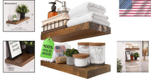 Load image into Gallery viewer, Versatile 16 Inch Rustic Floating Shelves for Bathroom, Kitchen, Living Room