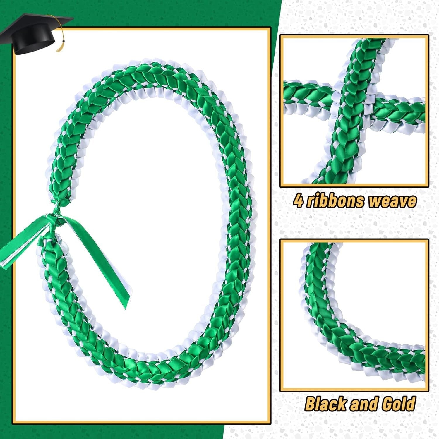 Customizable Graduation Necklace Leis – Elegant Class of 2025 Ribbons with Style