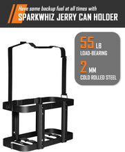 Load image into Gallery viewer, Rust-Resistant Steel Jerry Can Mounts - 5 Gallon Holder with Lockable Strap