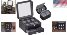 Load image into Gallery viewer, Stylish Watch Storage Gift Set: 6 Slot Leather Box &amp; Travel Case for Men &amp; Women